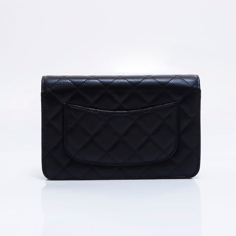 シャネル CHANEL キャビアスキン WOC ショルダーバッグ ブラック WS5948