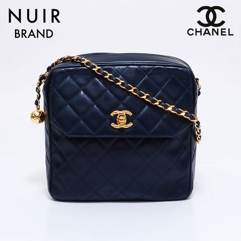 Chanel Chanel 2002 Matelasse链肩袋海军WS5954