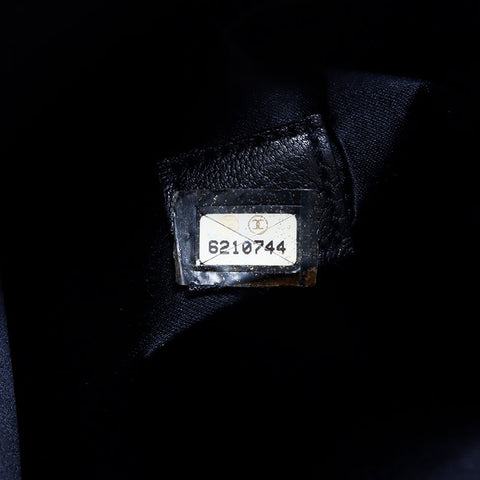 香奈儿Rhinestone Coco Mark Suede Fringe 2006 No. 6手提包黑色WS5957