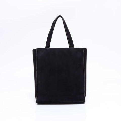 香奈儿Rhinestone Coco Mark Suede Fringe 2006 No. 6手提包黑色WS5957