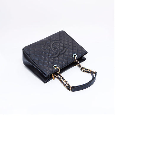 シャネル CHANEL 2019年 キャビアスキン GST トートバッグ ブラック WS5959