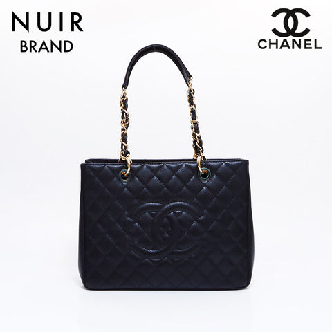 シャネル CHANEL 2019年 キャビアスキン GST トートバッグ ブラック WS5959