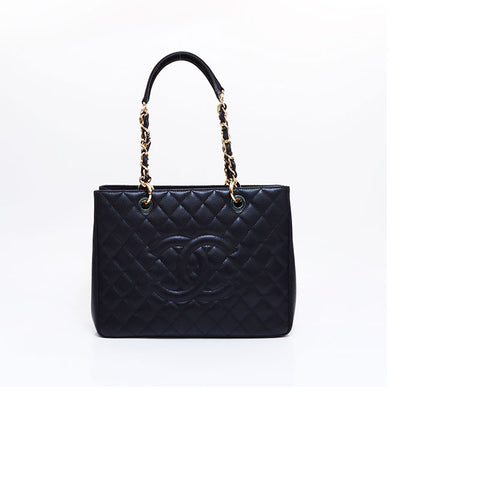 シャネル CHANEL 2019年 キャビアスキン GST トートバッグ ブラック WS5959