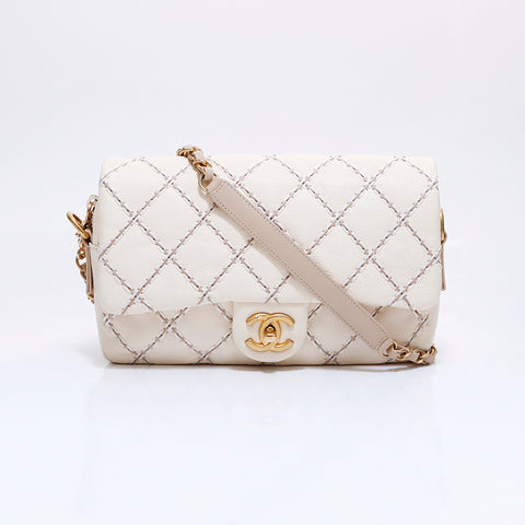 シャネル CHANEL 2014年 マトラッセ ショルダーバッグ アイボリー WS5974