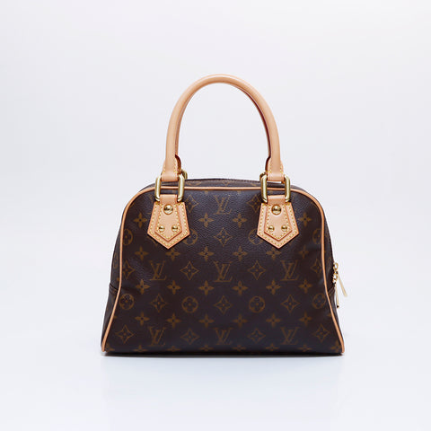 LOUIS VUITTON Monogramm Manhattan PM Handtasche Braun WS5979