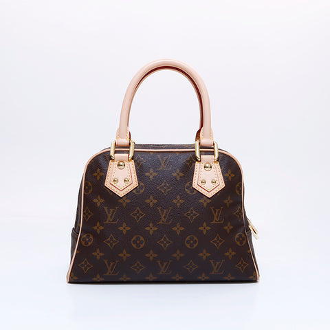 Louis Vuitton LOUIS VUITTON Monogram Manhattan PM Handbag Brown WS5980