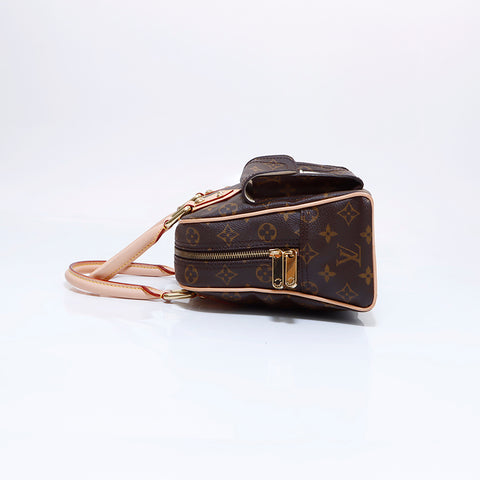 Louis Vuitton LOUIS VUITTON Monogram Manhattan PM Handbag Brown WS5980