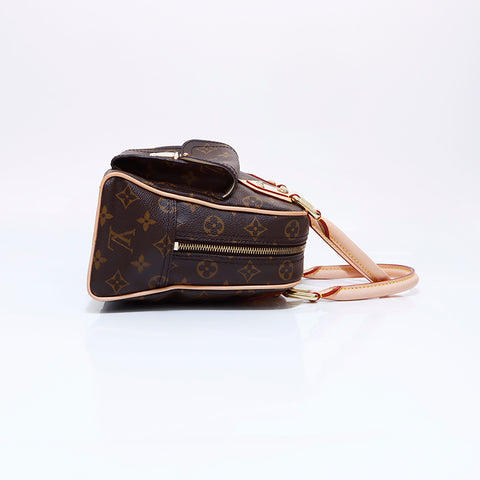 Louis Vuitton LOUIS VUITTON Monogram Manhattan PM Handbag Brown WS5980