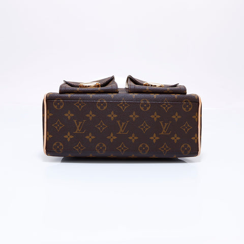 Louis Vuitton LOUIS VUITTON Monogram Manhattan PM Handbag Brown WS5980