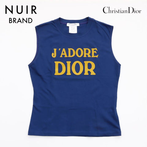 クリスチャンディオール Christian Dior ロゴ タンクトップ ブルー ...