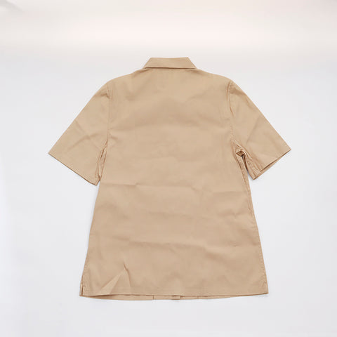 プラダ PRADA コットンナイロン 半袖シャツ ベージュ WS6001