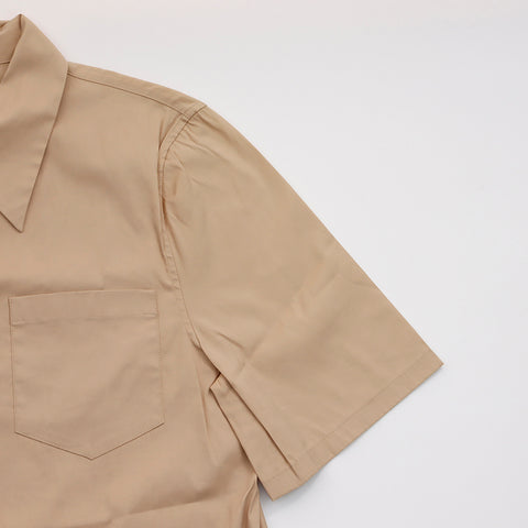 PRADA Cotton Nylon Size:42 Short sleeve shirt beige WS6001