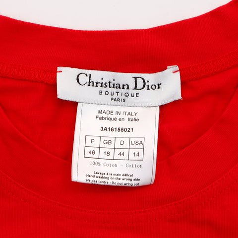 クリスチャンディオール Christian Dior ロゴ 半袖Ｔシャツ レッド WS6003