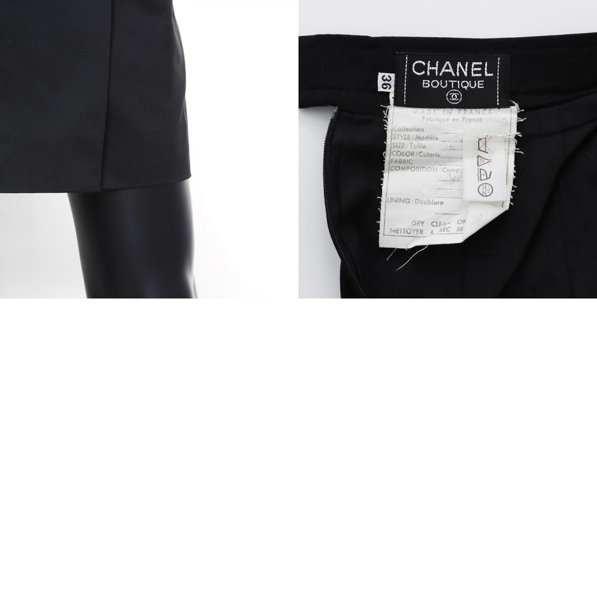 CHANEL Jacket skirt setup cotton black WS6008 – NUIR VINTAGE