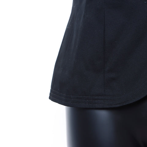 Chanel CHANEL Jacket Skirt Set-up Cotton Black WS6008