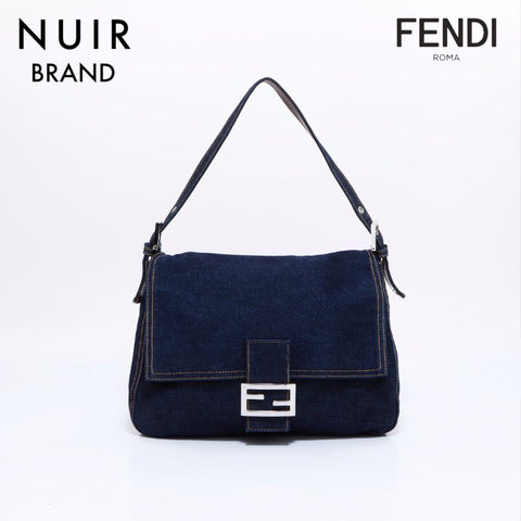 Fendi牛仔妈妈桶肩袋海军WS6016