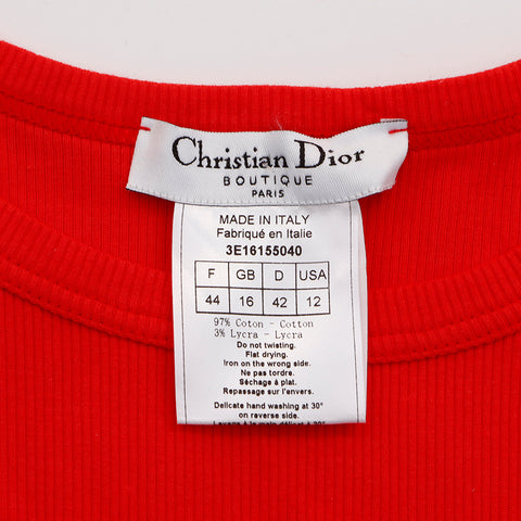 クリスチャンディオール Christian Dior ロゴ タンクトップ レッド WS6018