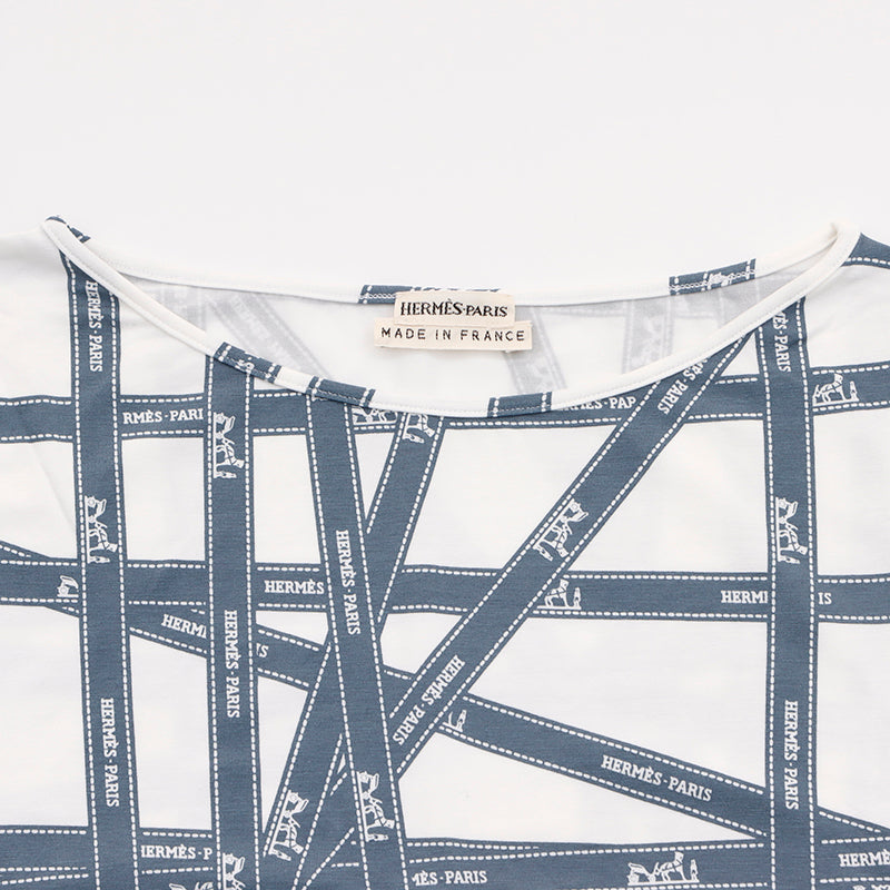 エルメス HERMES タンクトップ ホワイト×ネイビー WS6022 – NUIR