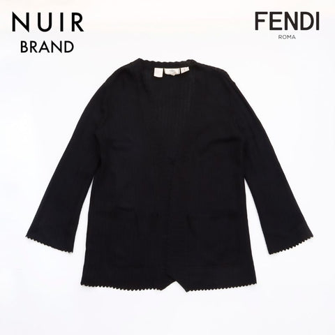 フェンディ FENDI Size 42 シンプル カーディガン ブラック WS6024