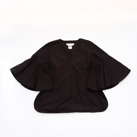ジルサンダー Size 32 半袖ブラウス 21ss 半袖シャツ ブラック WS6034