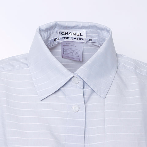 シャネル CHANEL size38 2000年 ボーダー 半袖Ｔシャツ ブルー WS6043