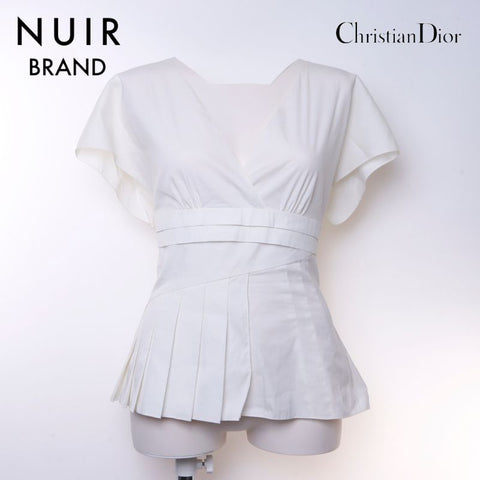 クリスチャンディオール Christian Dior size38 ノースリーブ ブラウス ホワイト WS6051
