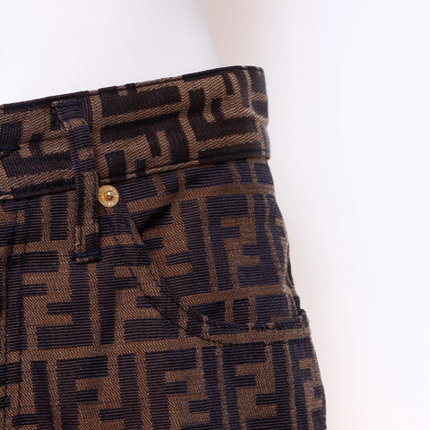 Fendi 29英寸Zucca Pants Brown WS6052