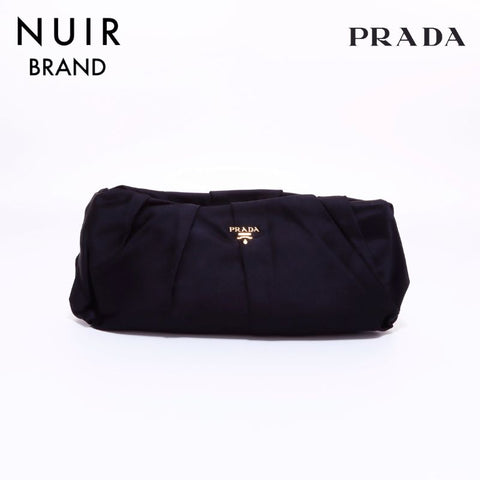 Prada Prada Purdy Bag Triangle徽标离合器袋黑色WS6061