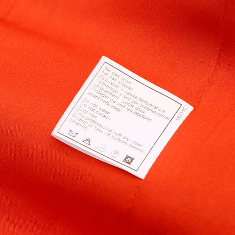 CHANEL Wool no-collar single 99A 1999 Jacket Orange WS6081