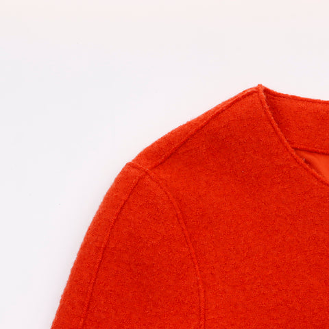 Chanel CHANEL Tweed Jacket Wool Orange WS6081