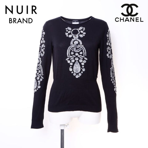 香奈儿（Chanel Rhinestone）针织羊绒黑色WS6098