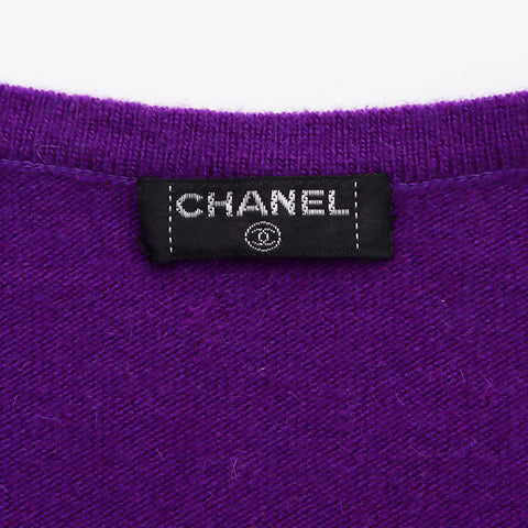 シャネル CHANEL ココマーク ニット カシミヤ パープル WS6100