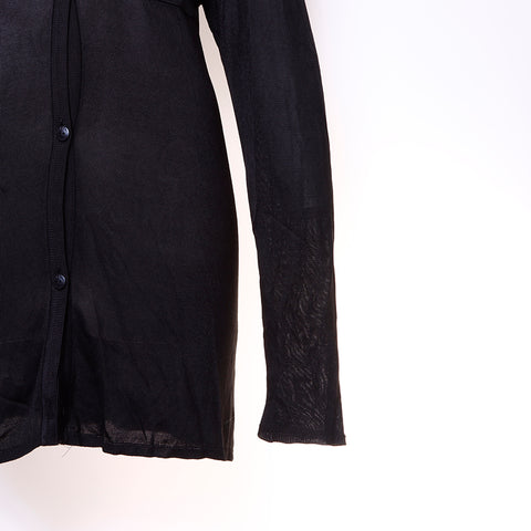 Chanel CHANEL Long Sleeve Shirt Rayon Black WS6103