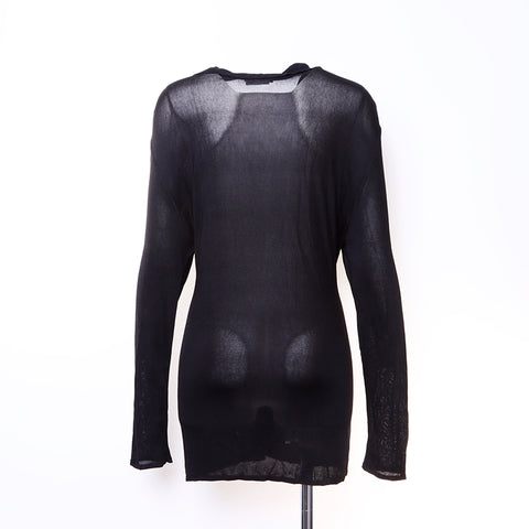 Chanel CHANEL Long Sleeve Shirt Rayon Black WS6103