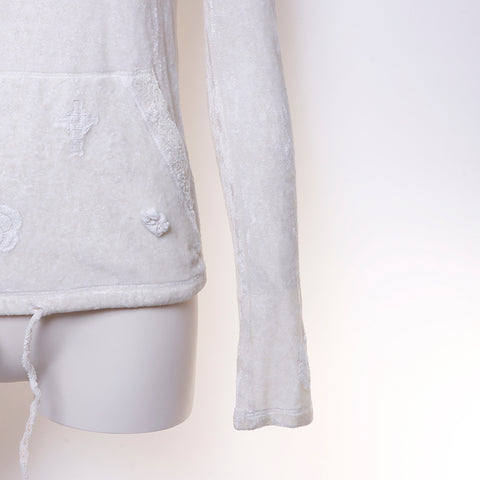 Chanel Camellia Parka Rayon White WS6107