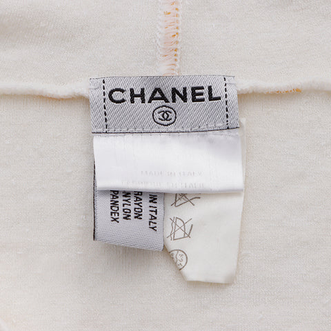 Chanel Camellia Parka Rayon White WS6107