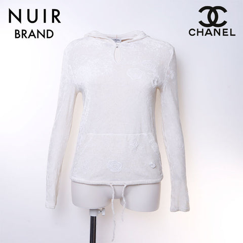 Chanel Camellia Parka Rayon White WS6107
