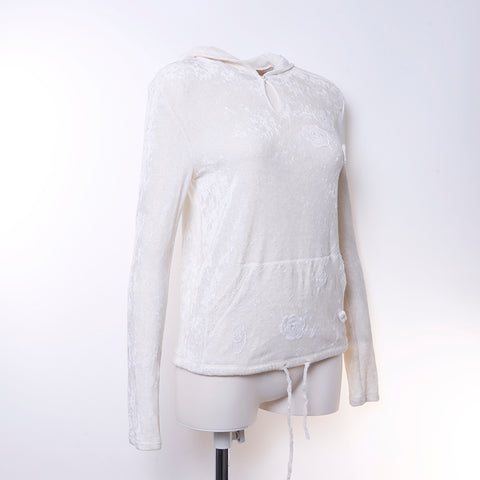 Chanel Camellia Parka Rayon White WS6107