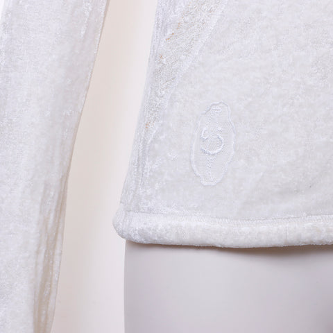 Chanel Camellia Parka Rayon White WS6107