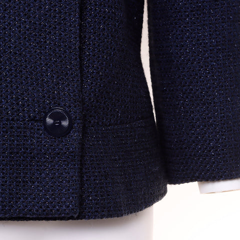 Chanel chanel tweed veste laine la marine ws6122