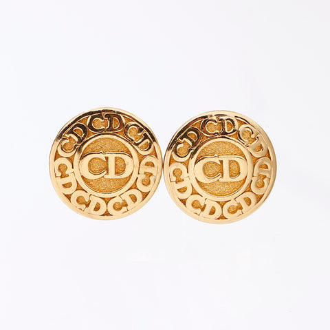 Boucles d'oreilles de logo chrétien Dior Gold WS6138