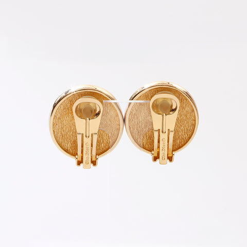Boucles d'oreilles de logo chrétien Dior Gold WS6138
