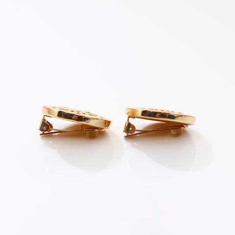 Boucles d'oreilles de logo chrétien Dior Gold WS6138