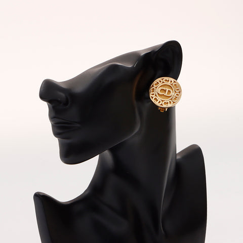 Boucles d'oreilles de logo chrétien Dior Gold WS6138
