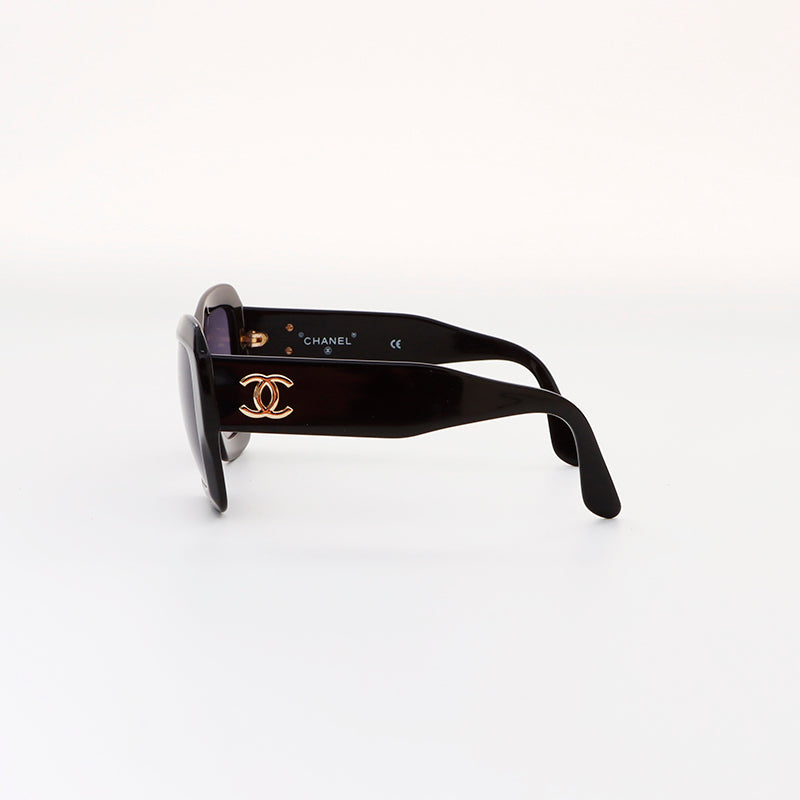 Chanel Coco Mark Sunglasses Black WS6141 – NUIR VINTAGE