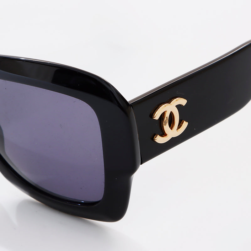 Chanel Coco Mark Sunglasses Black WS6141 – NUIR VINTAGE
