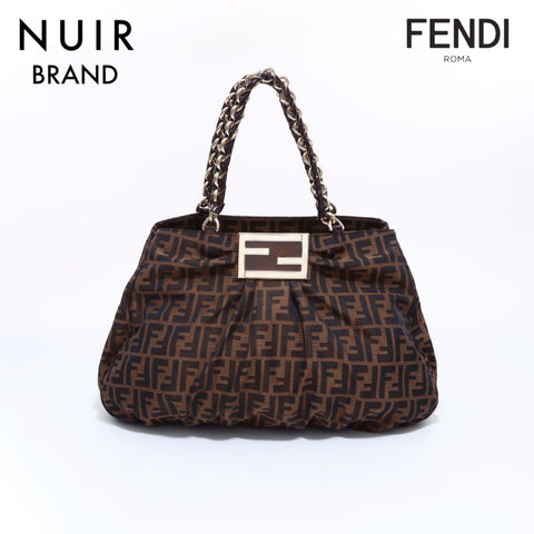 Fendi Zucca手提包棕色WS6149
