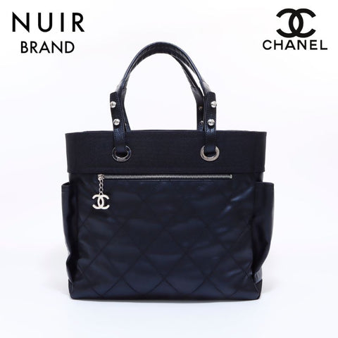 シャネル CHANEL パリビアリッツ GM 18番台 トートバッグ ブラック WS6150