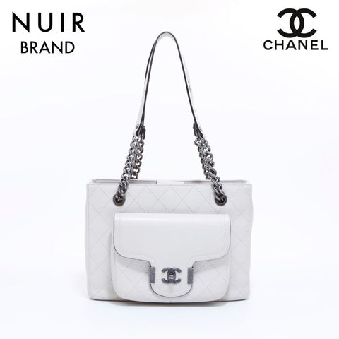 シャネル CHANEL ココマーク トートバッグ アイボリー WS6156