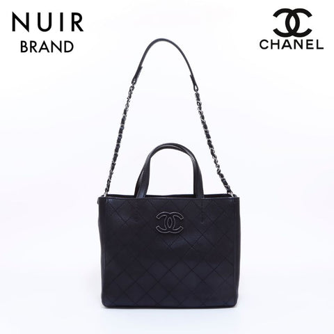 シャネル CHANEL ココマーク 2way トートバッグ ブラック WS6157